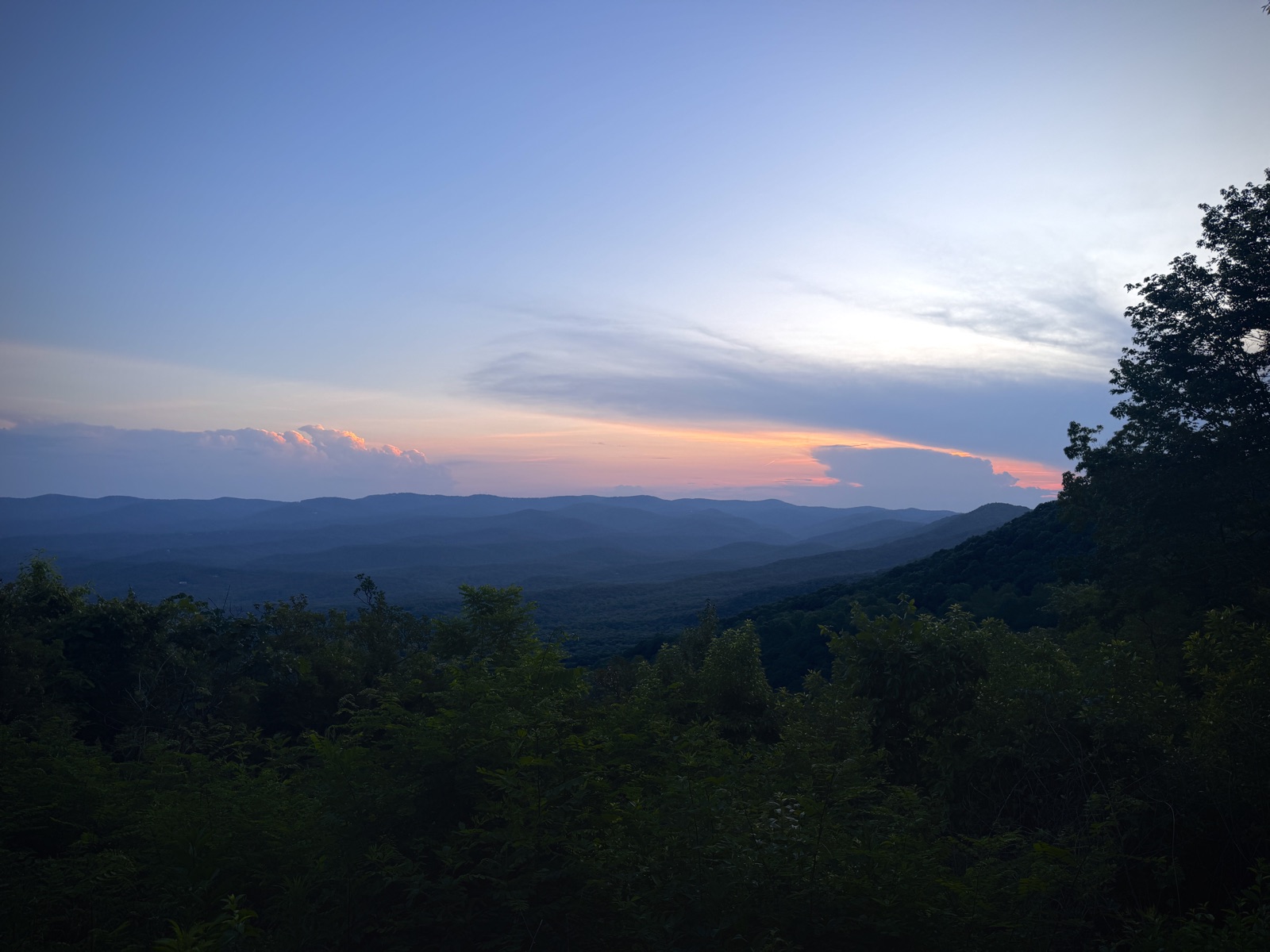 Twilight mountain view